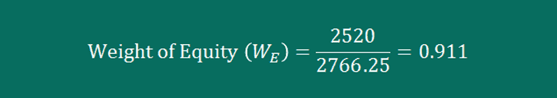 example 1 weight of equity example 1 weight of equity